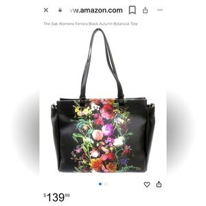 The Sak Black Floral Tote